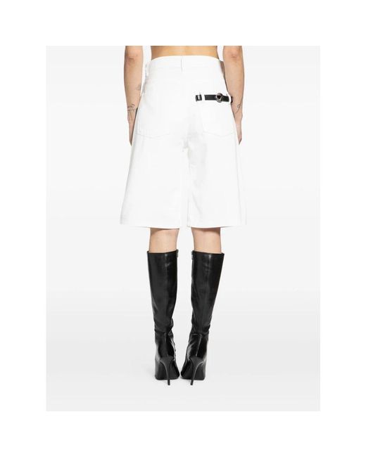 Coperni Denim Bermuda Shorts in het White