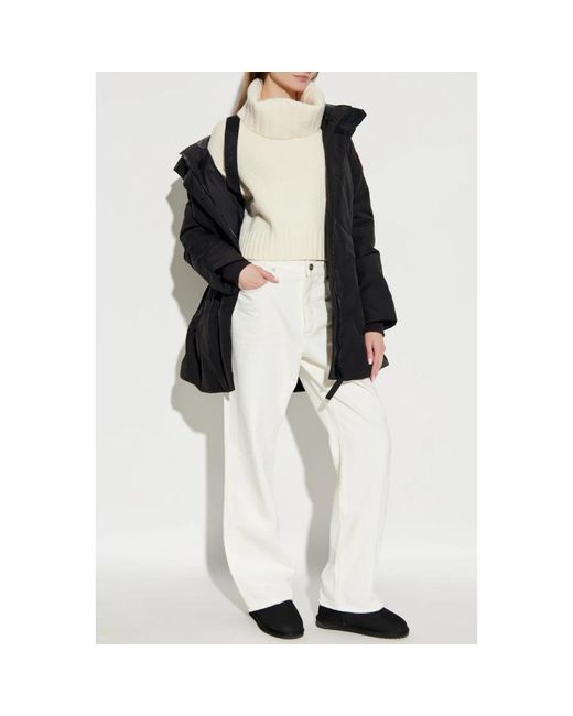 Canada Goose Jassen ,Zwart ,Katoen Leslie Parka in het Black