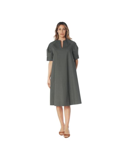 ROSSO35 Abito Con Scollo A V in het Gray