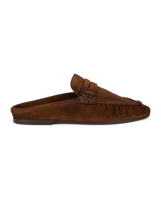 Saint Laurent Brown Mules