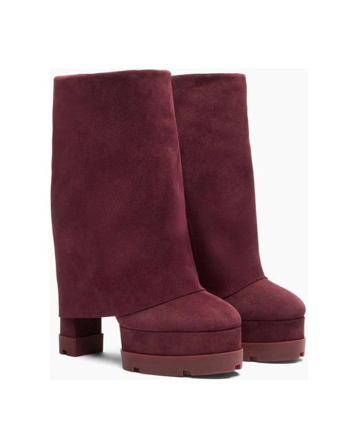 Casadei Purple Heeled Boots