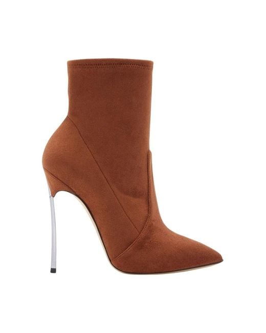 Casadei Brown Heeled Boots