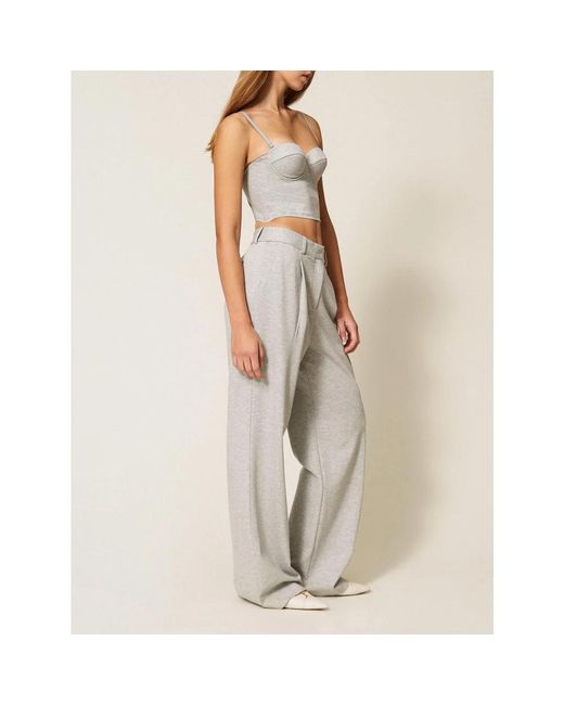Actitude Gray Wide Trousers