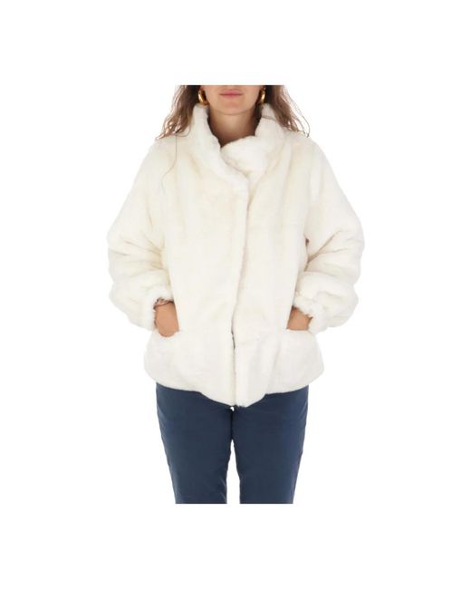Nenette White Faux Fur & Shearling Jackets