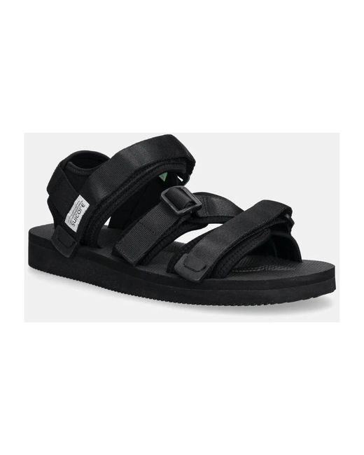 Suicoke Flat Sandalen in het Black