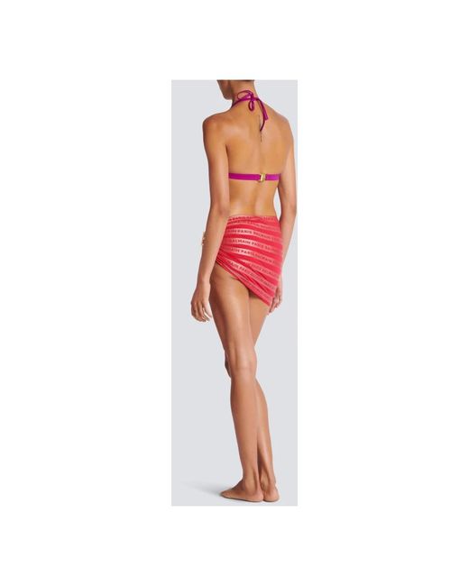 Swimwear > beachwear Balmain en coloris Red