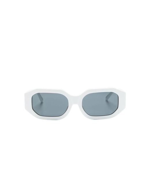 Linda Farrow Blue Weiße sonnenbrille, vielseitig und stilvoll