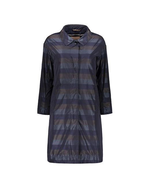 Moorer Blue Trenchcoat Mit Logodetailknöpfen