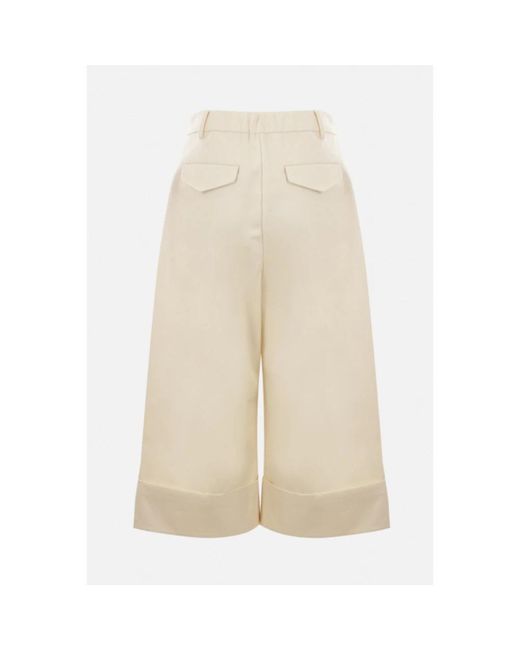 Simone Rocha Natural Cropped Trousers