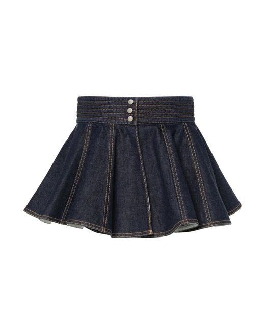 Alaïa Blue Denim Skirts