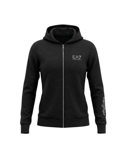 EA7 Zip-Through Sweatshirt in het Black