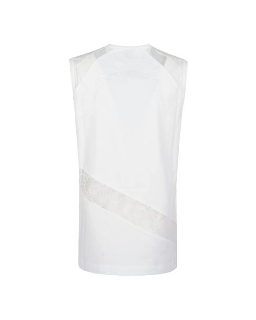 Pinko White Sleeveless Tops