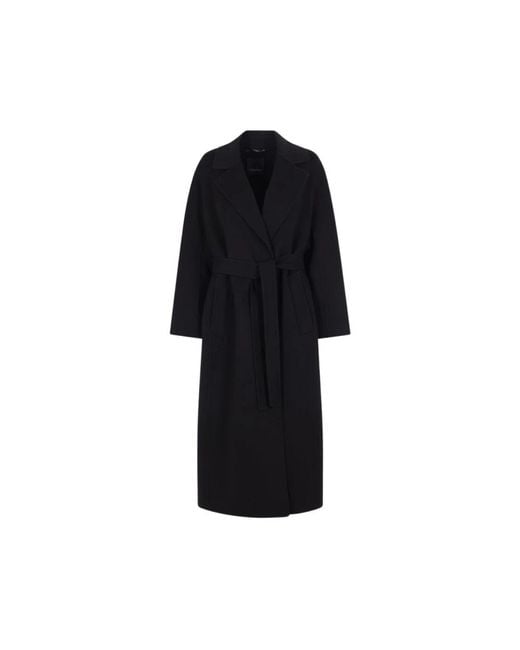 Max Mara Black Belted Coats