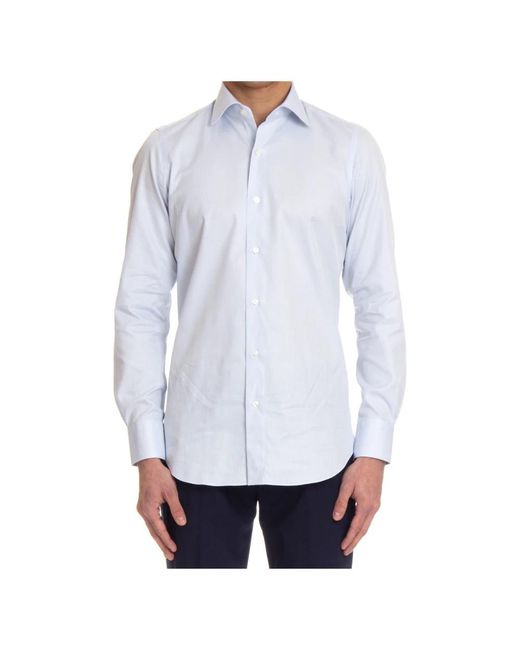 Finamore 1925 Blue Casual Shirts for men