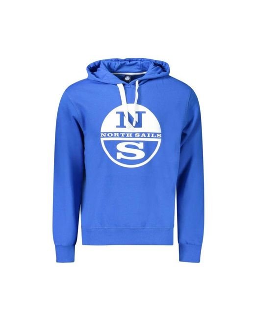North Sails Blauer Baumwoll-Hoodie Für Männer in Blue für Herren