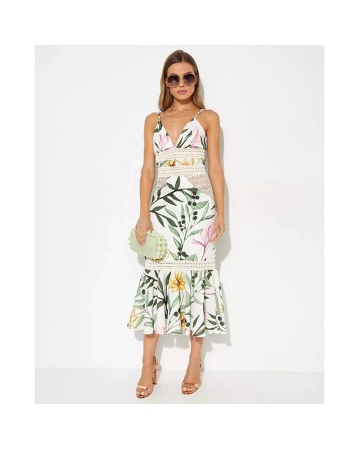 PATBO Midi Dresses in het Metallic