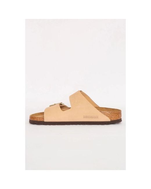 Birkenstock White Sliders