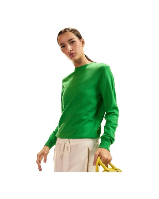 Cynthia Rowley Green Elea Woll-Kaschmir-Pullover