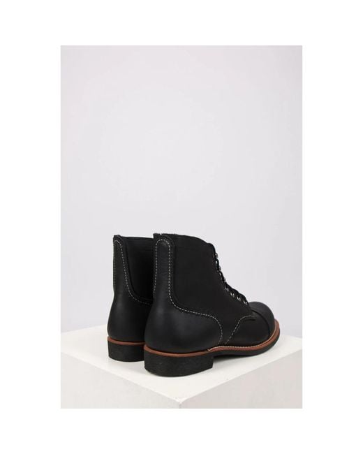 Red Wing Black Lace-Up Boots for men
