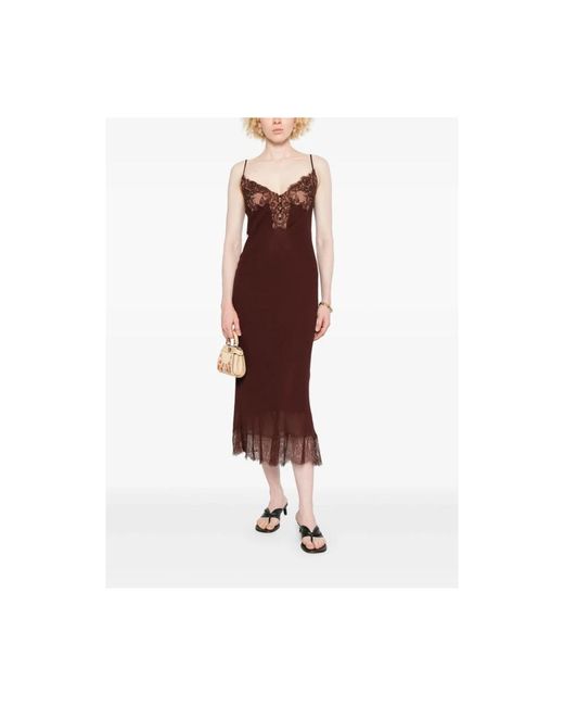 Self-Portrait Purple Braunes Elegantes Kleid Pf25-022M