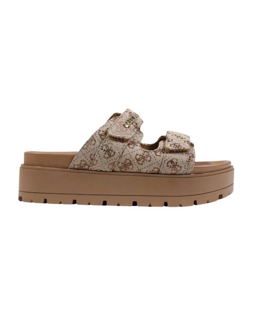 Guess Brown Sliders