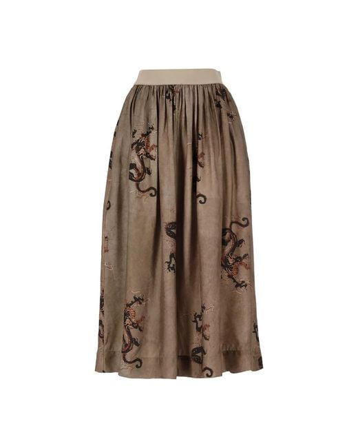 Uma Wang Brown Midi Skirts