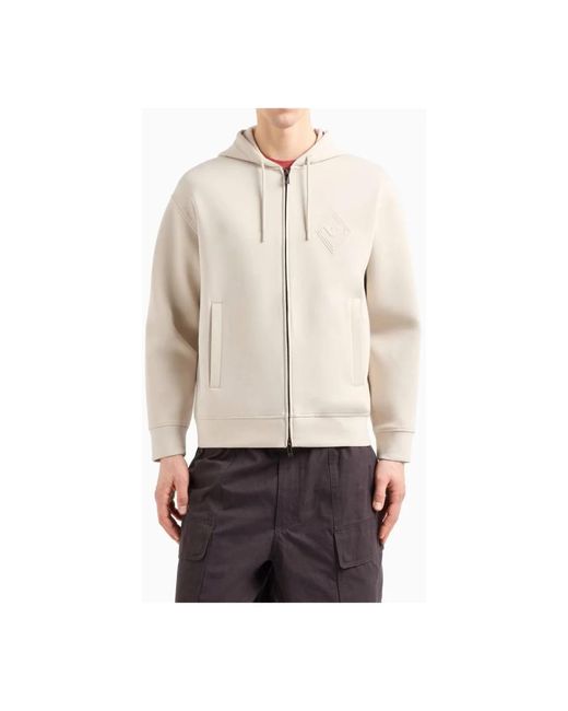 Emporio Armani Sweatshirts in het Natural voor heren