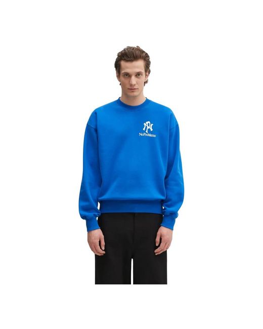 No Problemo Sweatshirts in het Blue voor heren