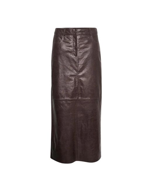 Gestuz Brown Leather Skirts