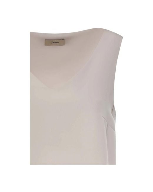 Herno Brown Sleeveless Tops