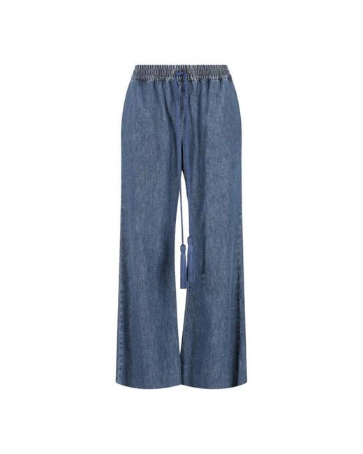 Valentino Blue Wide Trousers