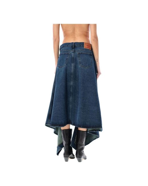 Y. Project Blue Denim Skirts