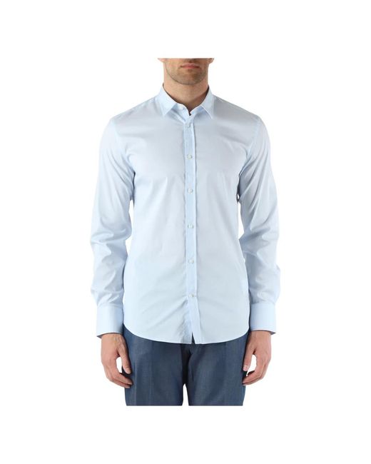 Camicia slim fit cotone colletto classico di Antony Morato in Blue da Uomo