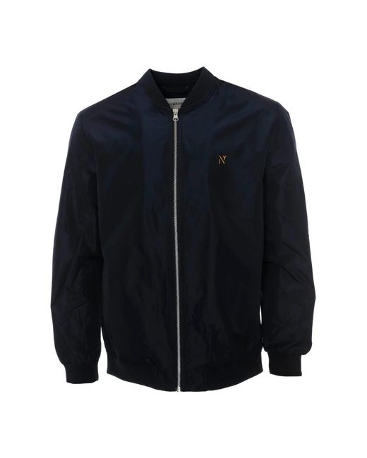 NOWADAYS Jassen ,Blauw ,Licht Bomberjack Met Collegekraag in het Blue voor heren