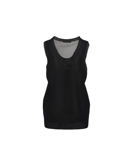 ARMANI EXCHANGE Black Sleeveless Tops