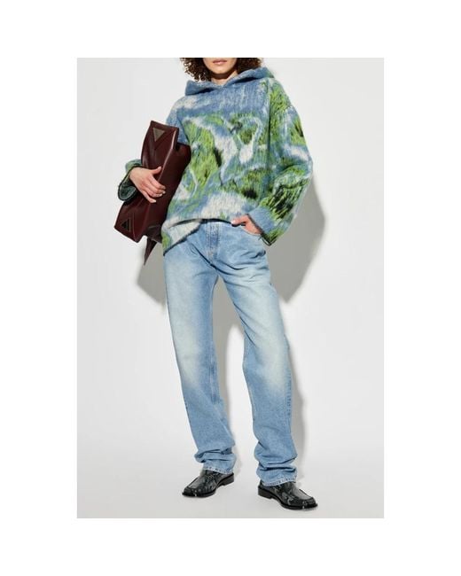Straight Jeans The Attico de color Blue