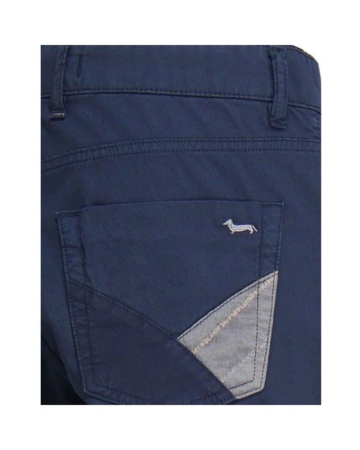 Harmont & Blaine Broeken ,Blauw ,Katoen Slim Fit Broeken in het Blue voor heren