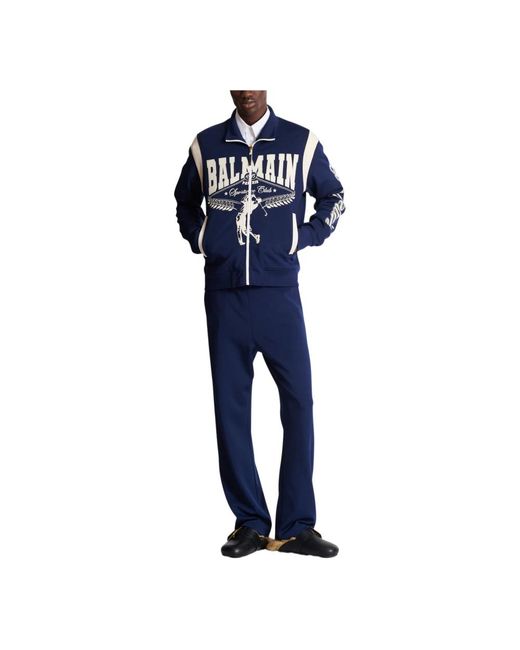 Balmain Broeken ,Blauw ,Katoen Katoenen Joggingbroek in het Blue voor heren