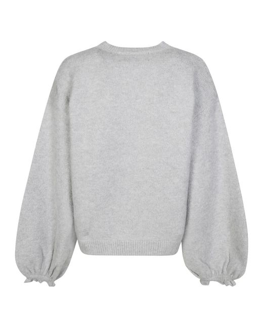 ROTATE BIRGER CHRISTENSEN Gray Round-Neck Knitwear