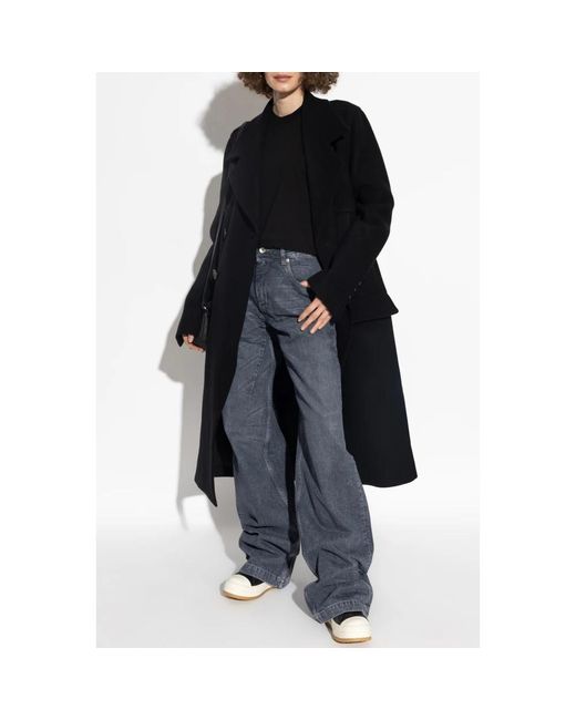 Rick Owens Black Double-Breasted Coats