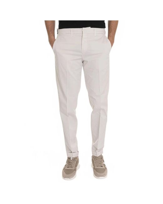 Slim-Fit Trousers Fay de hombre de color Gray