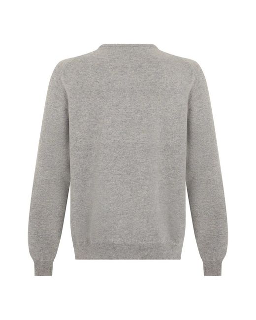 Fedeli Kaschmir-Pullover Mit V-Ausschnitt in Gray für Herren
