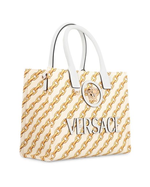 Versace Metallic Piccola La Medusa Tote Bag