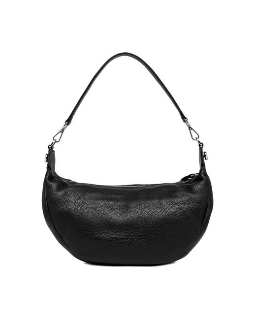 Gianni Chiarini Leren Schoudertas Met Ritssluiting in het Black