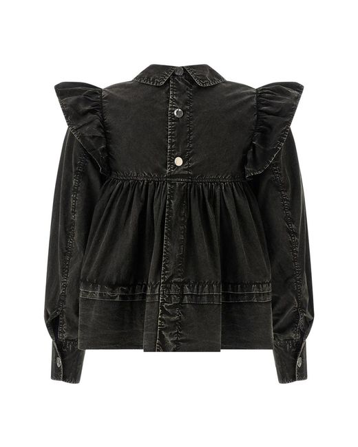 Ganni Black Blouses