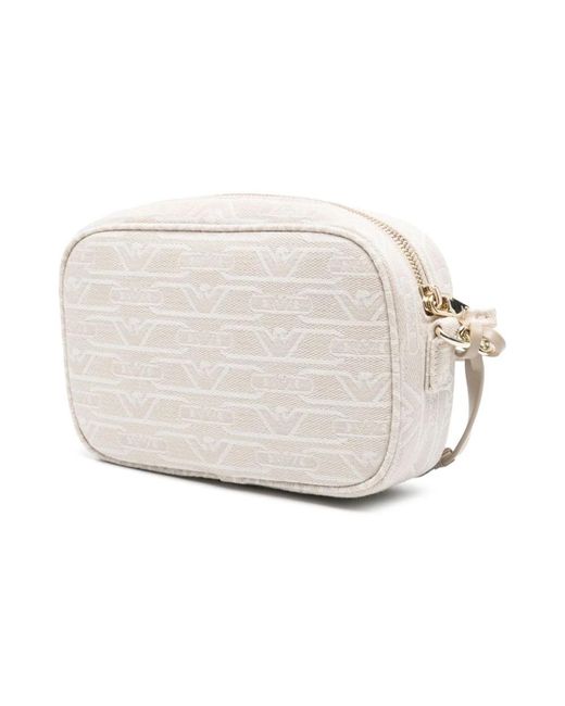 Emporio Armani White Schultertasche Mit Kettenriemen