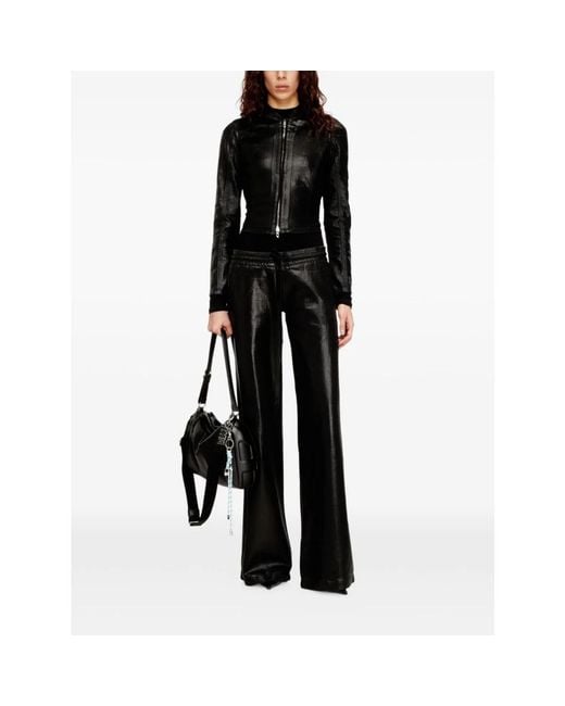 DIESEL Black Wide Trousers