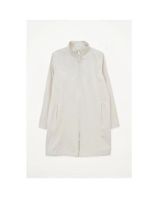 Tanta White Single-Breasted Coats