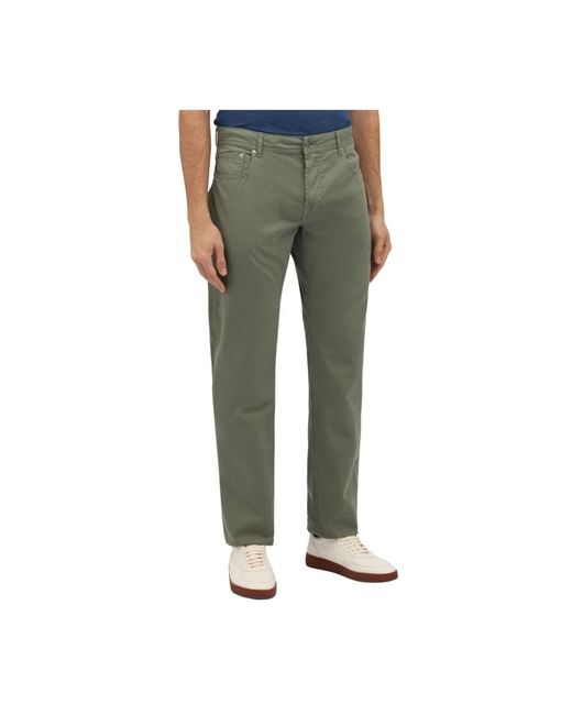 Pantaloni militari in cotone elasticizzato con cinque tasche di Brooks Brothers in Green da Uomo