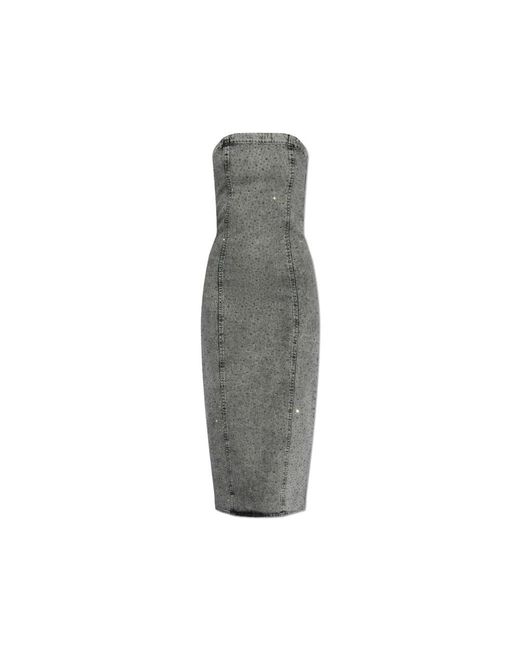 Gestuz Kleedjes ,Grijs ,Denim Denim Jurk in het Gray